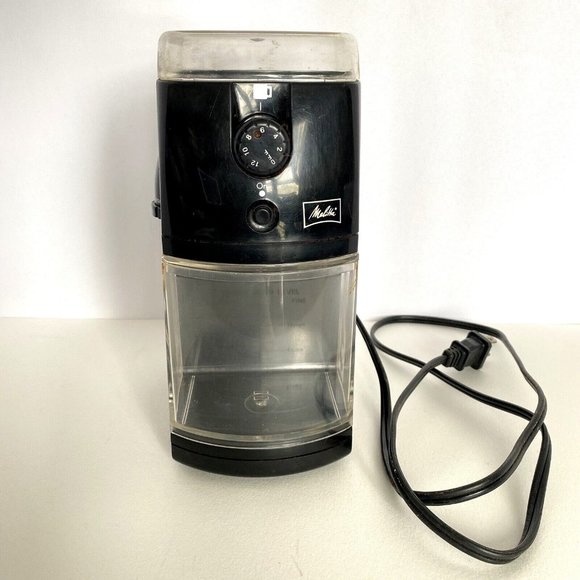 Melitta Electric Coffee Mill Grinder Kitchen Tool Model MEM1B Fine-Course WORKS - Picture 1 of 16